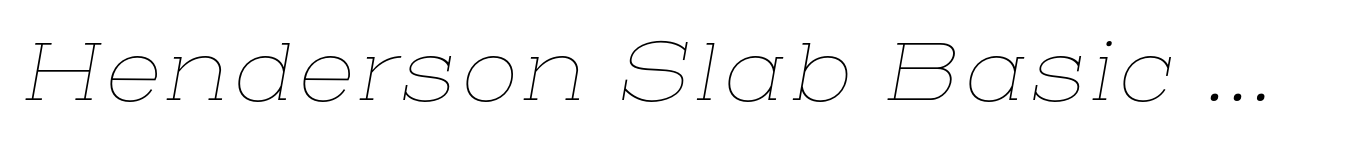 Henderson Slab Basic Thin Italic image